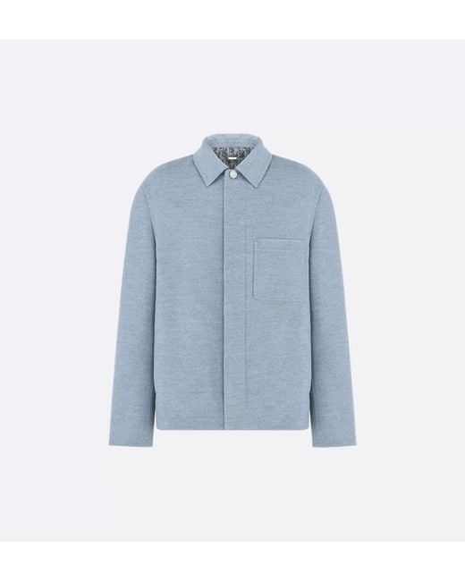 Dior Blue Woven Jacket for men