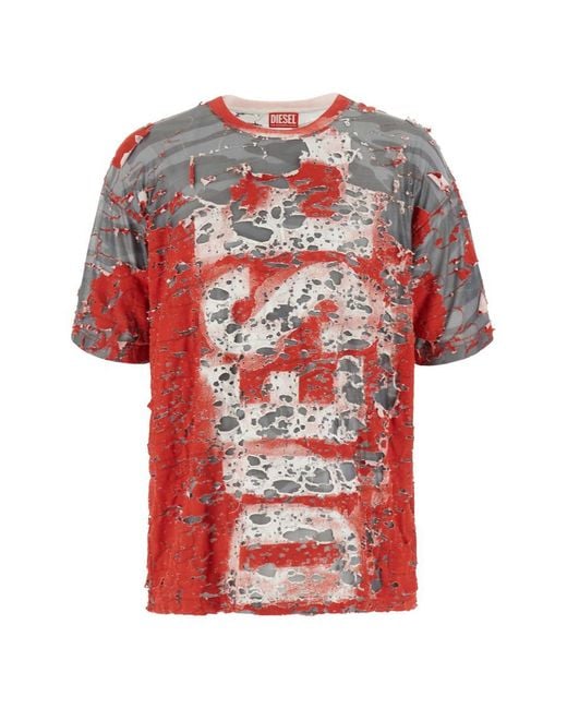 DIESEL Red T-Shirt "T-Boxt-Peel" for men
