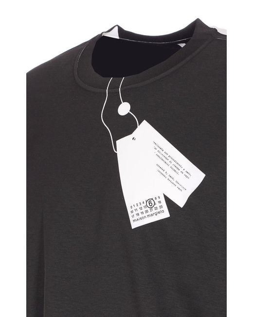 MM6 by Maison Martin Margiela Black T-Shirts And Polos for men