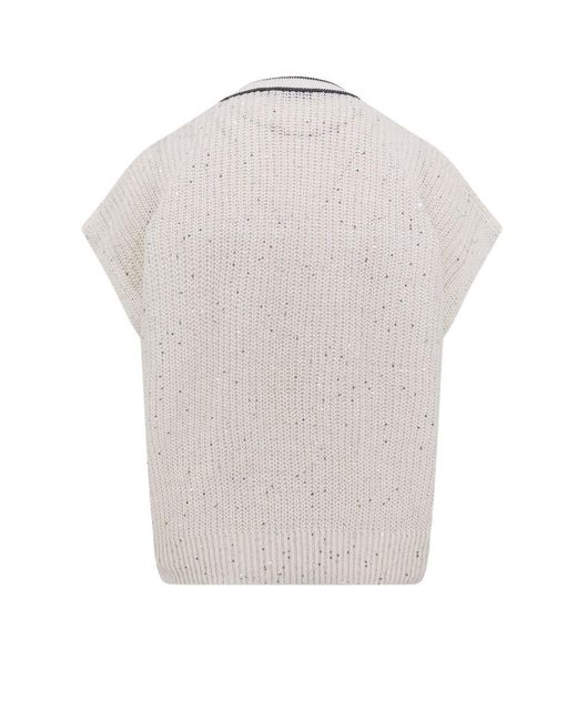 Brunello Cucinelli White Sweater