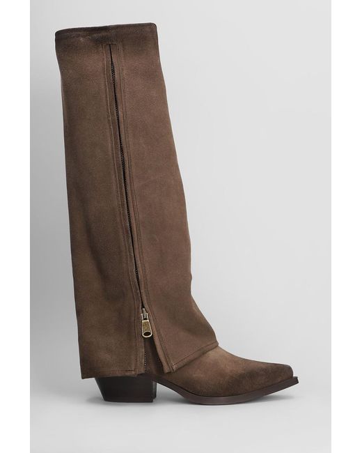 METISSE Brown Texan Boots