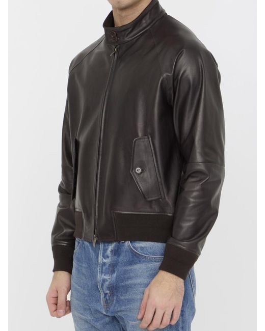 Salvatore Santoro Black Leather Jacket for men