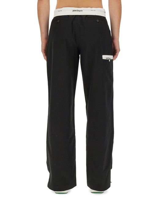 Palm Angels Black Chino Pants for men