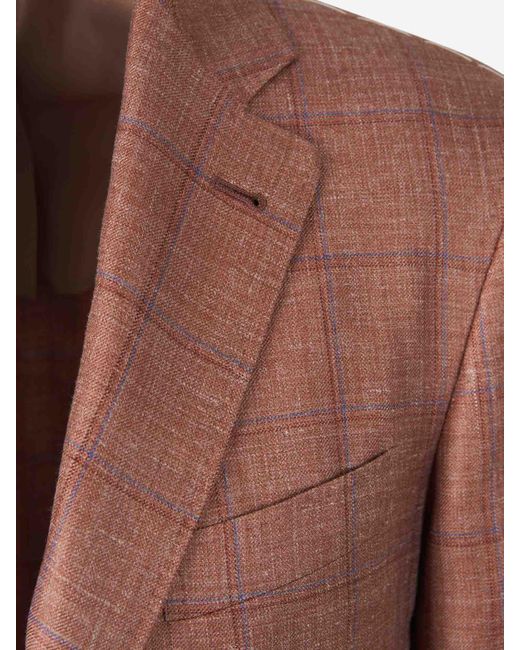 Canali Pink American Cashmere Linen Silk for men