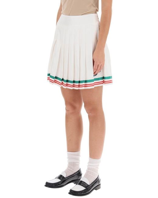 Casablancabrand White Casaway Tennis Mini Skirt