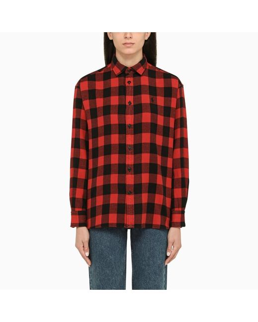 Polo Ralph Lauren Red Check-pattern Flannel Wool Shirt