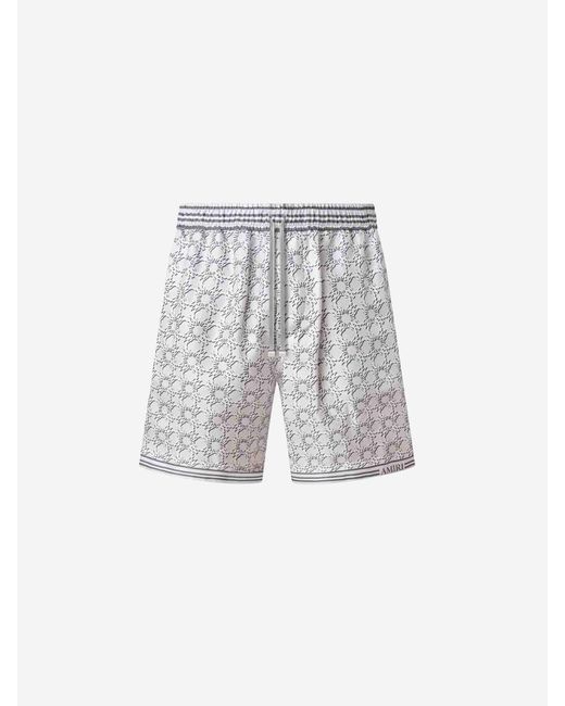 Amiri Gray Ma-Quad Printed Bermuda Shorts for men