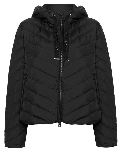 Woolrich Black Chevron Hooded Jacket