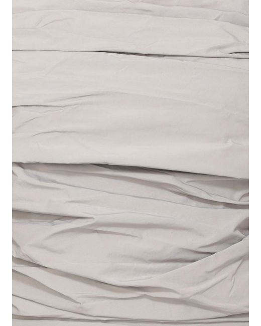 ROTATE BIRGER CHRISTENSEN Gray Draped Mini Dress With Rear Zip Closure