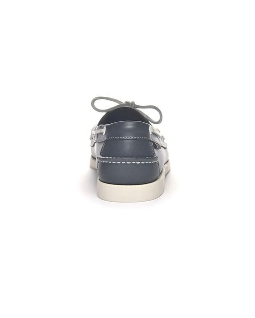 Sebago Blue Docksides Portland Boat Shoes for men