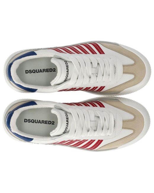 DSquared² Pink Multicolour Leather Sneakers for men
