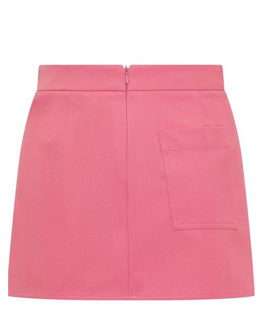 Palm Angels Pink Mini Track Skirt