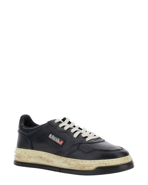 Maison Mihara Yasuhiro Black 'Medalist Low Vintage X Mihara Yasuhiro' Sneakers With Handcrafted Sole for men