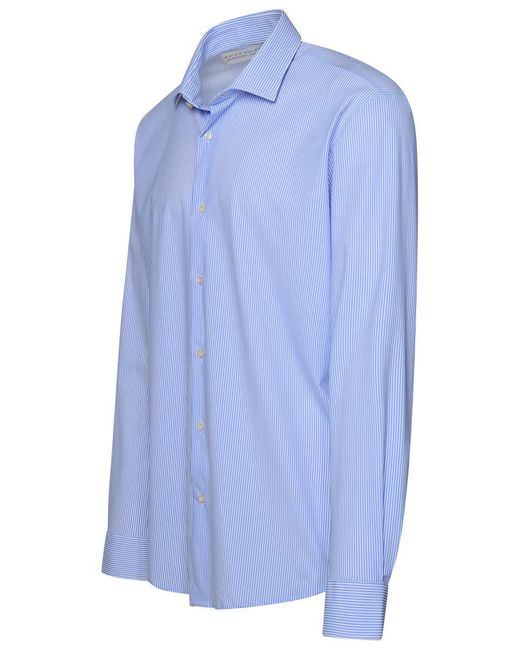 Brian Dales Blue Light Recycled Nylon Blend Shirt for men