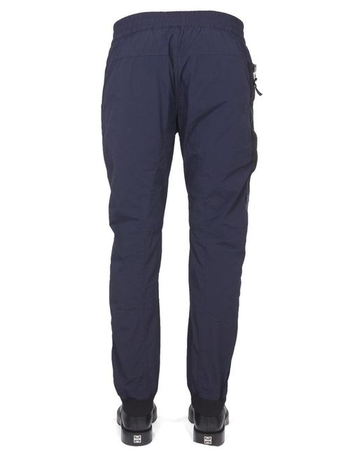 C P Company Blue Pants With Elastic Waistband for men