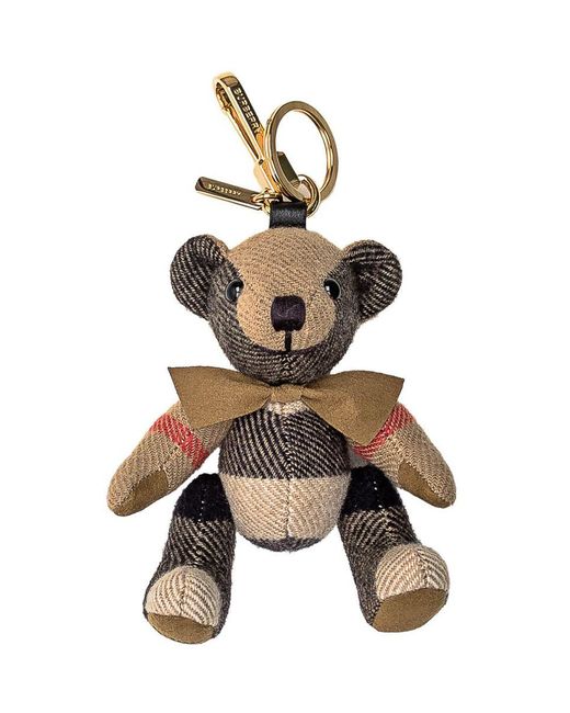 Burberry White "Thomas Bear" Keychains