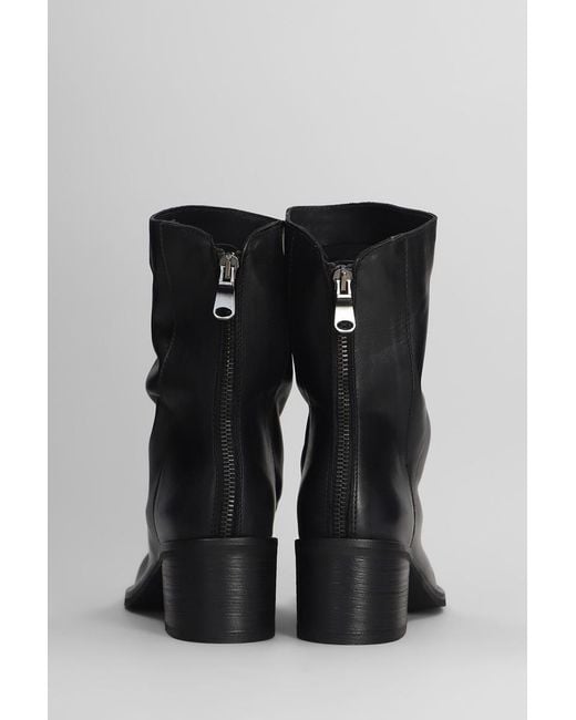 METISSE Black High Heels Ankle Boots