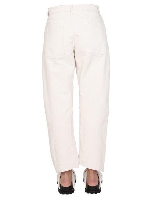 Jil Sander White Workwear Pants