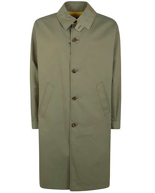Comme des Garçons Green Trench Coat With Lining for men