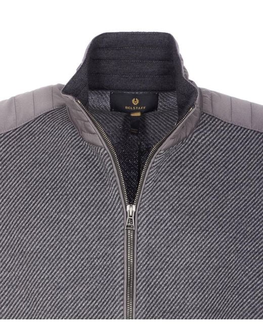Belstaff Gray Kelby Zip Up Cardigan for men