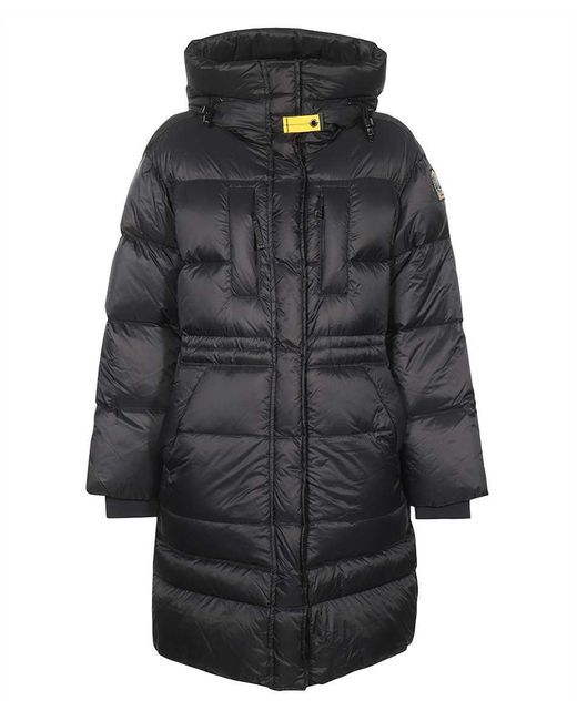 Parajumpers Black Eira Long Hooded Down Jacket
