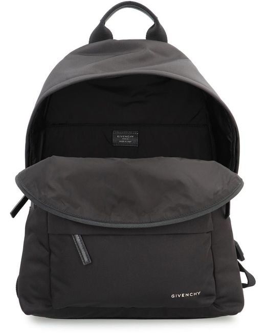 Givenchy Black Logo Detail Nylon Backpack for men