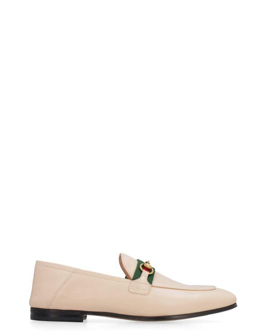 Gucci Pink Horsebit Leather Loafers
