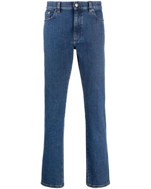 Zegna Blue Roccia Slim-fit Jeans for men