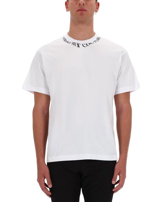 Versace Jeans Couture White Regular Fit T-shirt for men