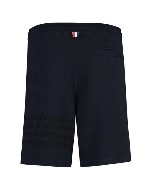 Thom Browne Blue Cotton Bermuda Shorts for men