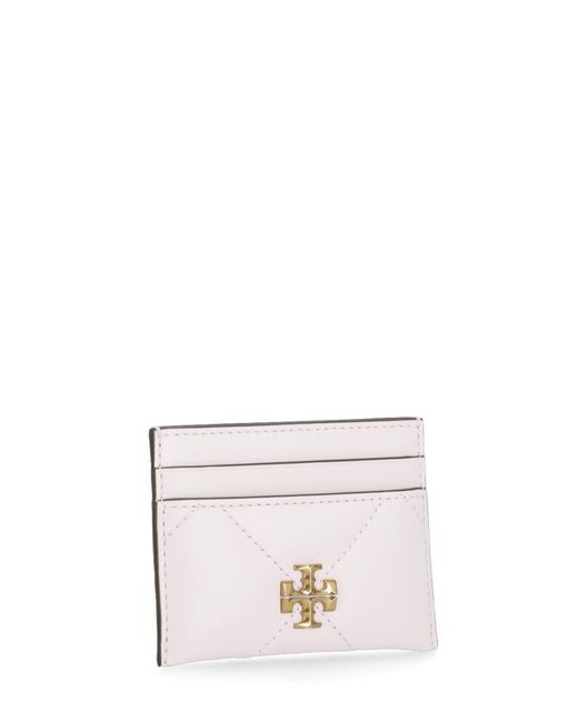 Tory Burch Pink 'Kira Diamond' Leather Card Holder