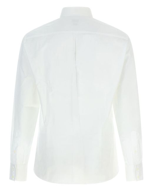 Brunello Cucinelli White Button-Down Shirt for men