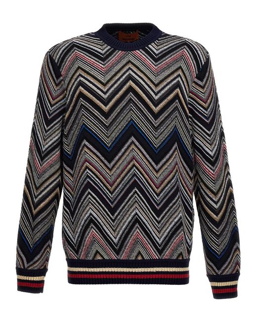 Missoni Gray 'Zig Zag' Sweater for men
