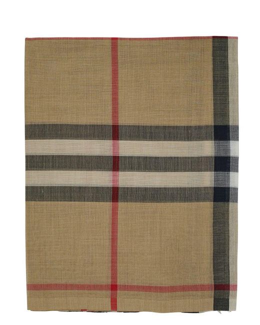 Burberry Green Scarf With Giant Check for men