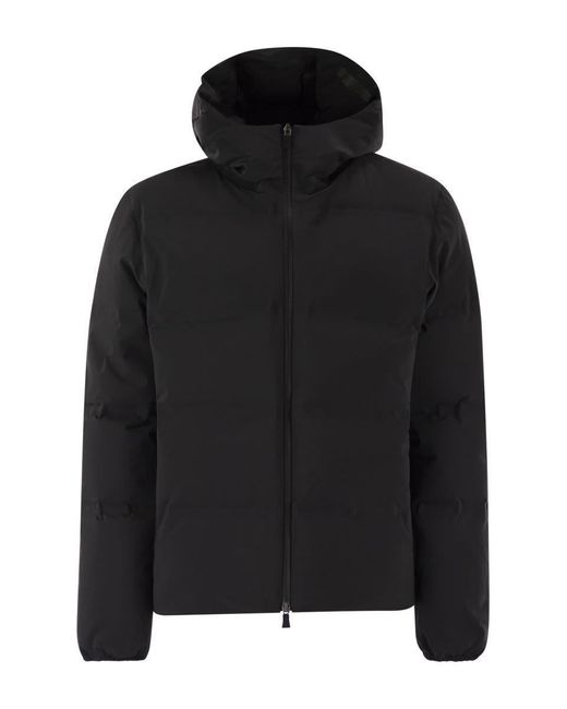 Herno Black New Impact Down Jacket With Hood for men