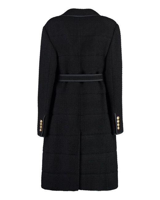 Gucci Black Double-breasted Wool Coat