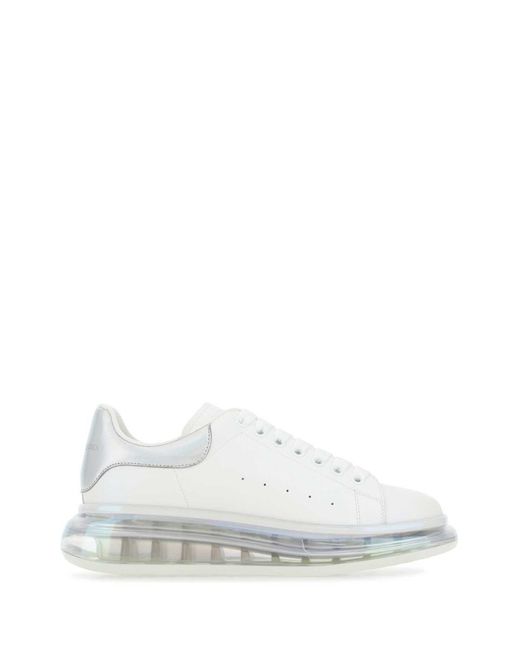 Alexander McQueen White Oversize Sneakers With Iridescent Sole for men
