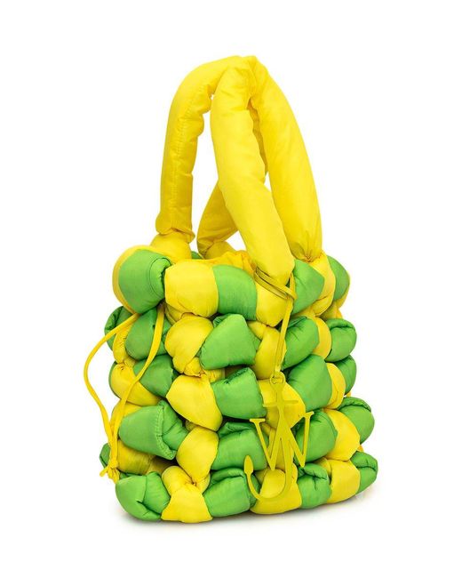 J.W. Anderson Yellow Small Woven Tote Bag for men