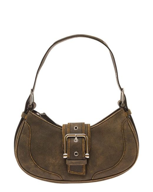 OSOI 'brocle' Vintage Brown Shoulder Bag In Leather Woman
