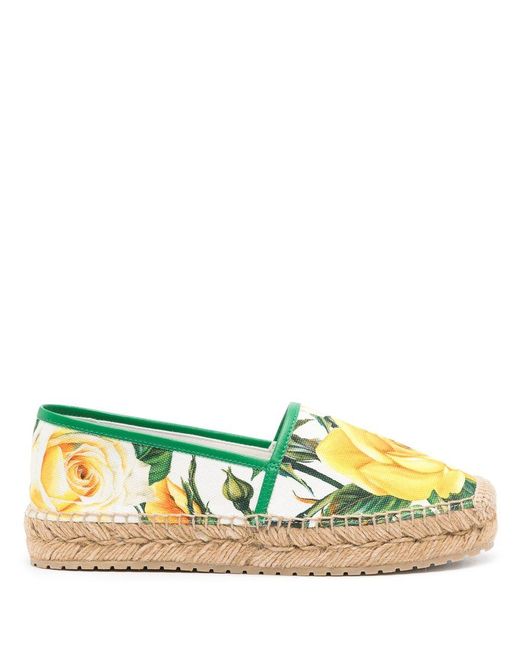 Dolce & Gabbana Green Flat Shoes