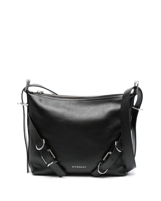 Givenchy Black Voyou Leather Crossbody Bag for men