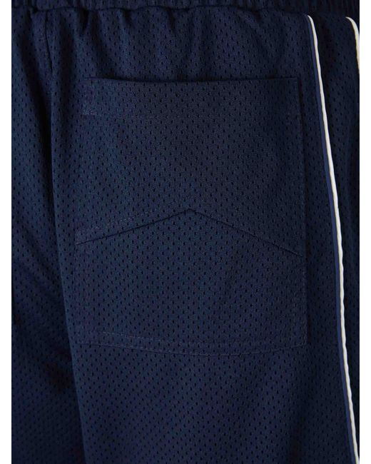 Rhude Blue Collegiate Logo Shorts for men