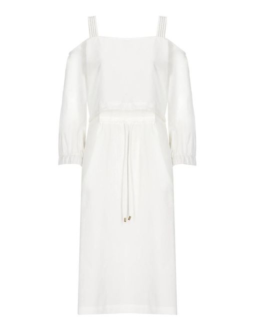 Peserico Long Cotton Dress in White Lyst