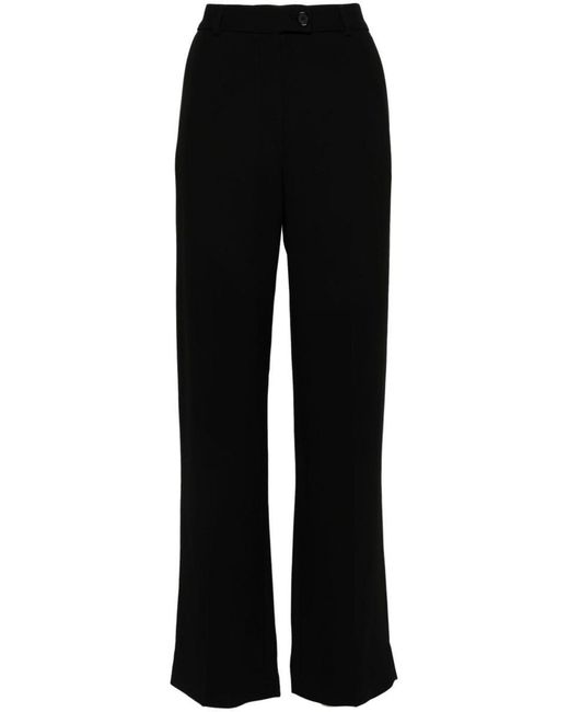 Totême  Black Relaxed Straight Trousers
