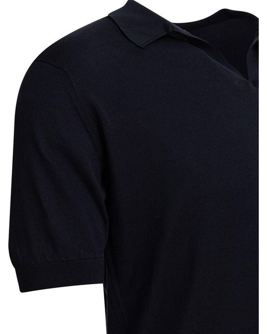 John Smedley Blue "Noah" Polo Shirt for men