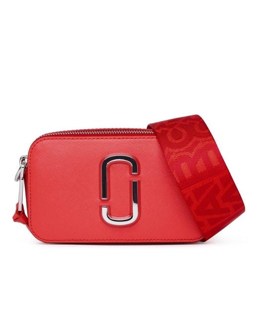 Snapshot leather crossbody bag Marc Jacobs Red in Leather - 37465155