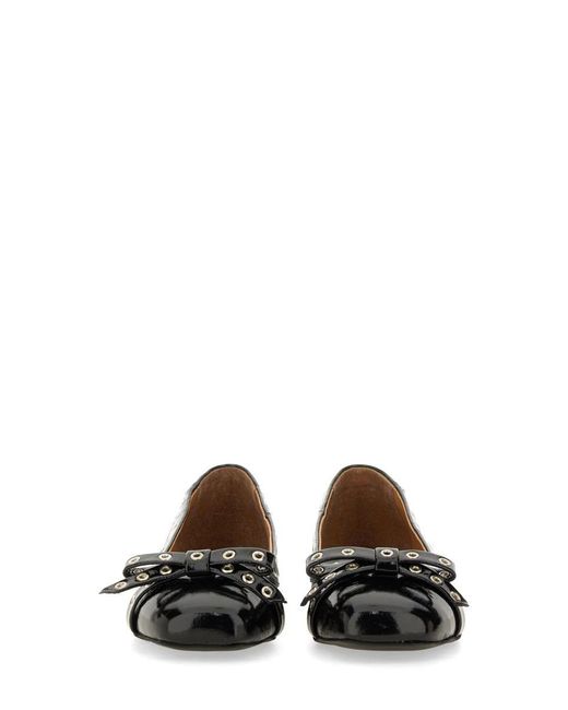 Ganni Black Ballerina With Bow