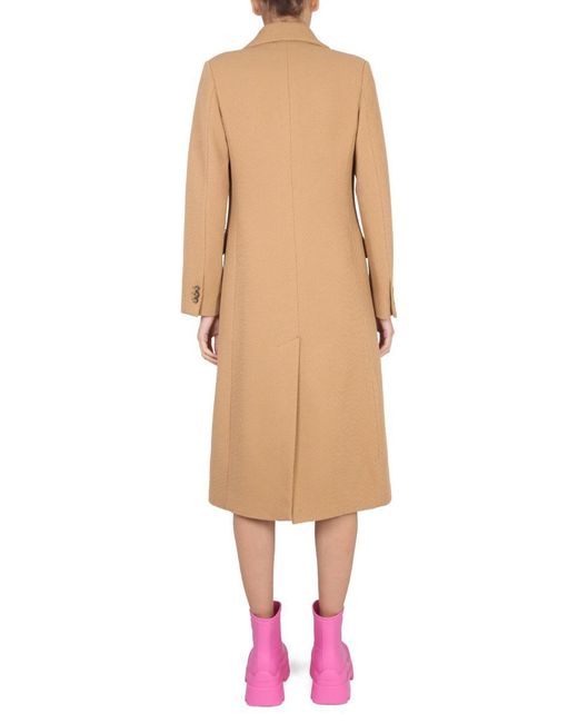 MSGM Natural Double-Breasted Coat