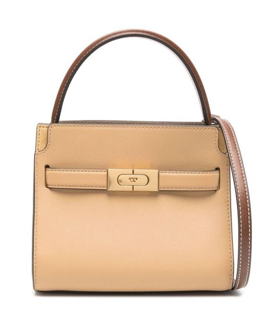 Tory Burch Natural Lee Radziwill Petite Leather Tote Bag