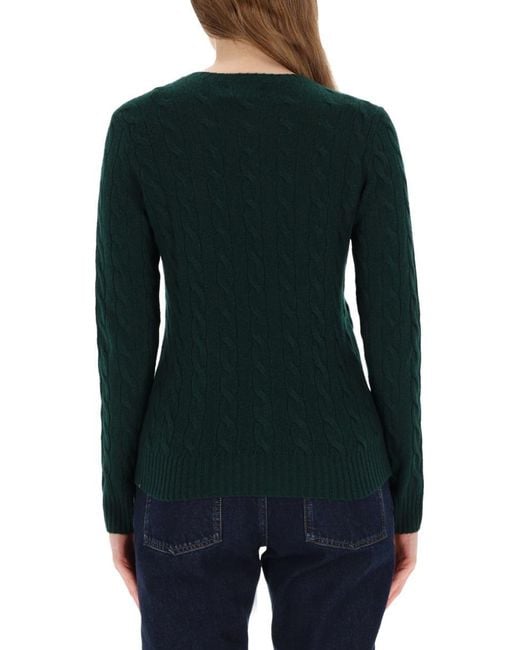 Polo Ralph Lauren Green Cable-Knit